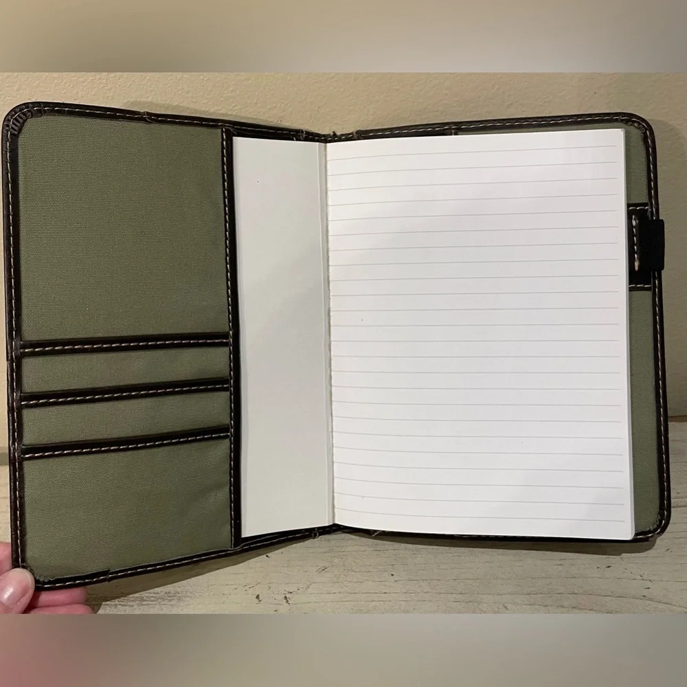 Spirit of St. Louis Bi-Fold Writing Note Pad Folio Leather Portfolio